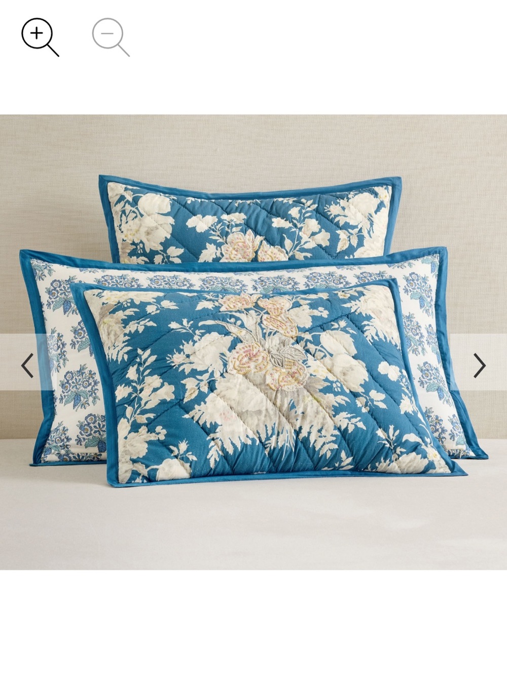 Pottery Barn - Bethany Floral Embroidered Reversible Quilted Sham